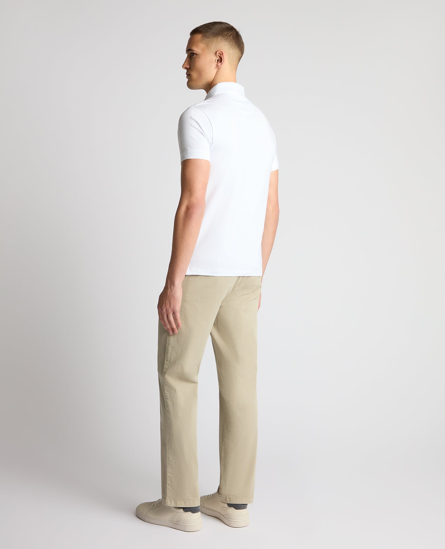Tapered Fit Cotton-Stretch Polo Shirt