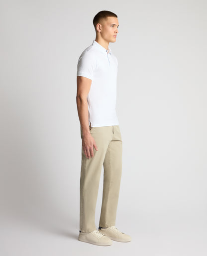 Tapered Fit Cotton-Stretch Polo Shirt