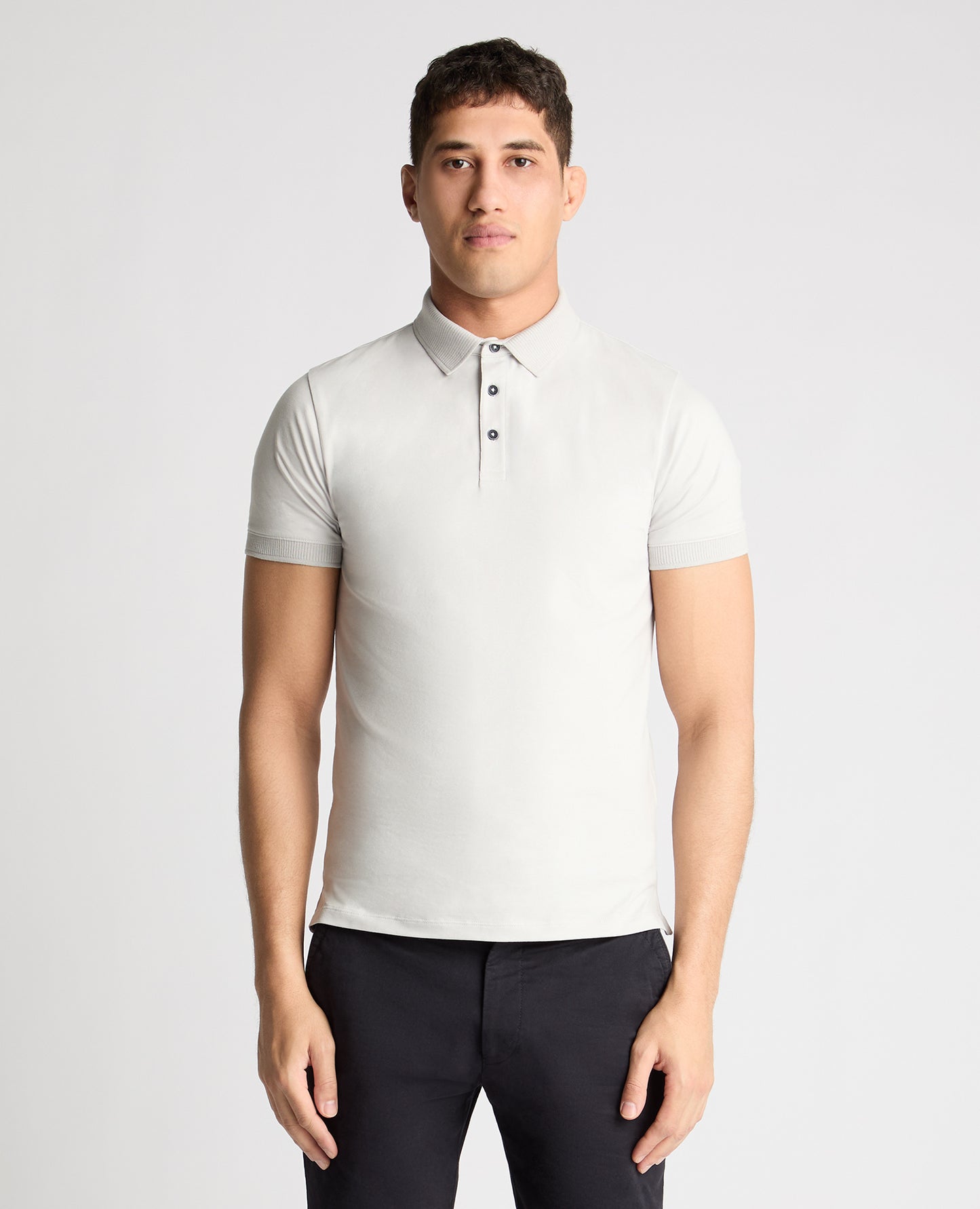 Tapered Fit Cotton-Stretch Polo Shirt