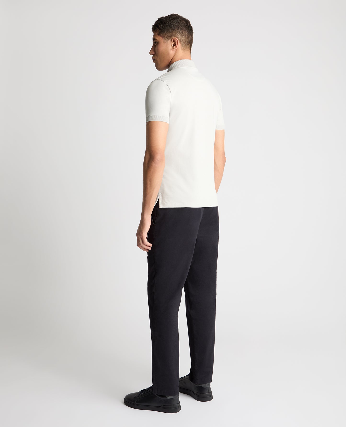 Tapered Fit Cotton-Stretch Polo Shirt