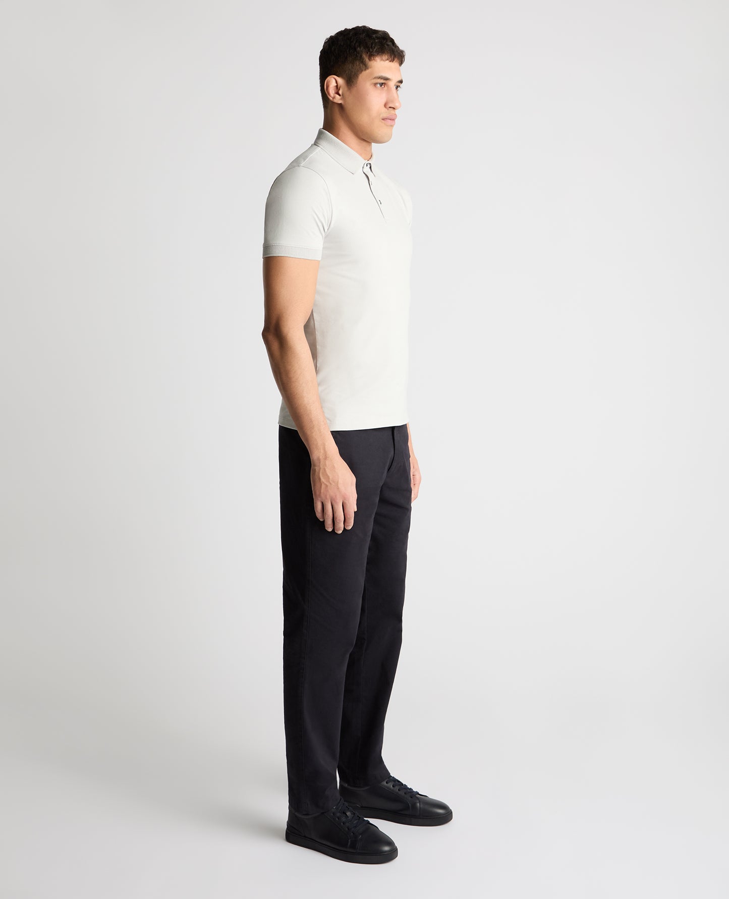 Tapered Fit Cotton-Stretch Polo Shirt