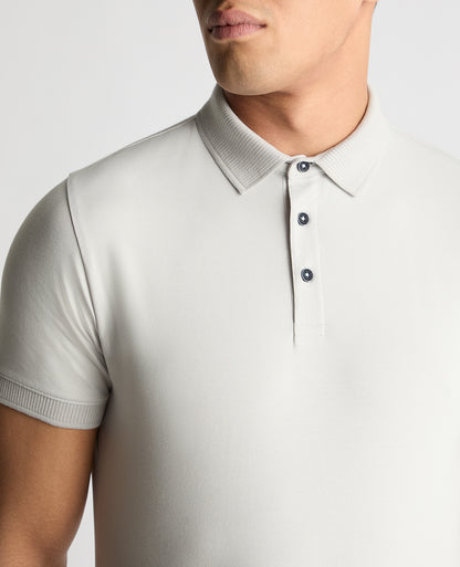 Tapered Fit Cotton-Stretch Polo Shirt
