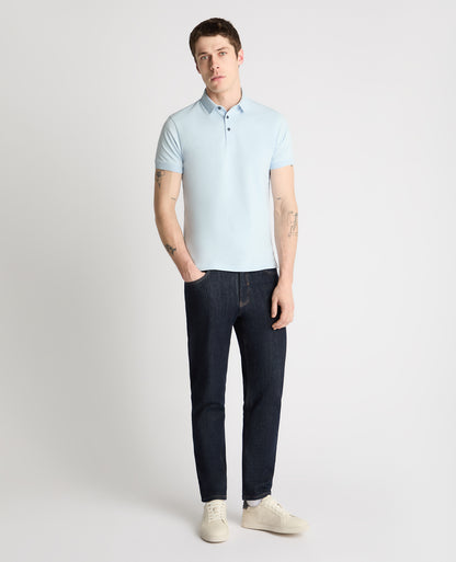 Tapered Fit Cotton-Stretch Polo Shirt