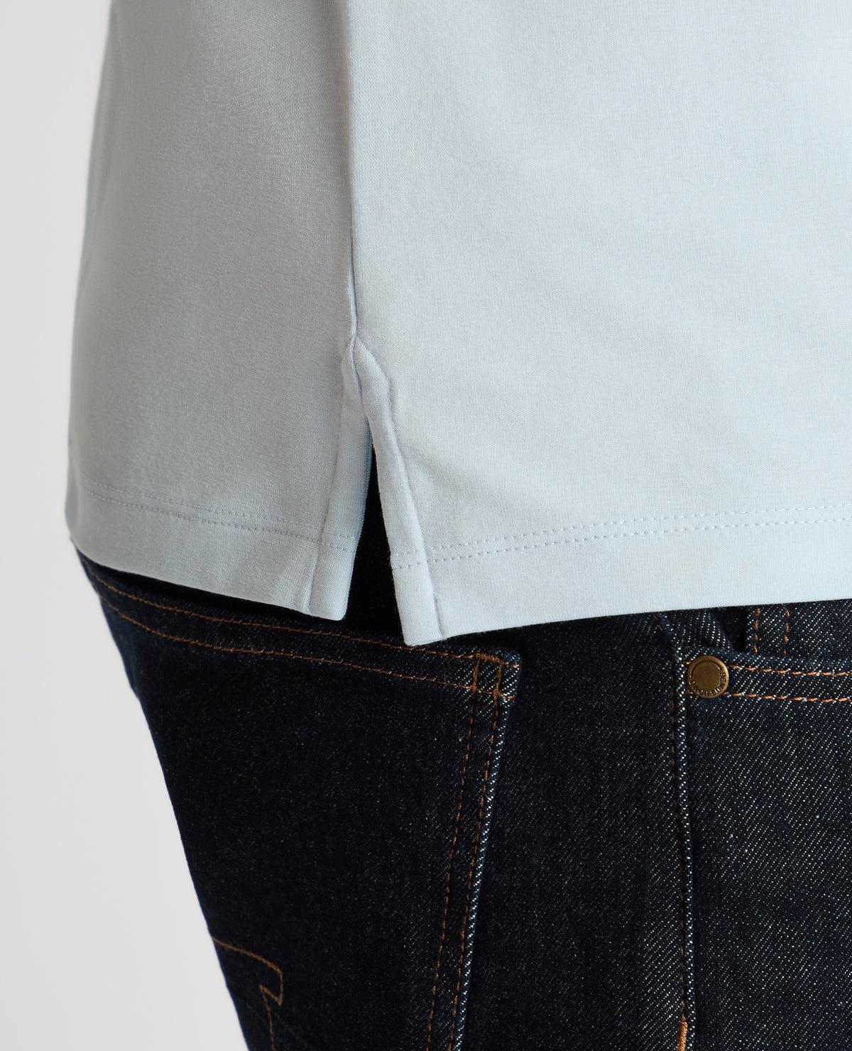 Man wearing a blue jumper