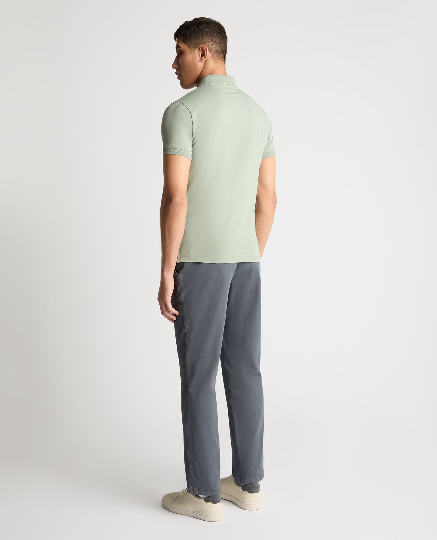 Tapered Fit Cotton-Stretch Polo Shirt