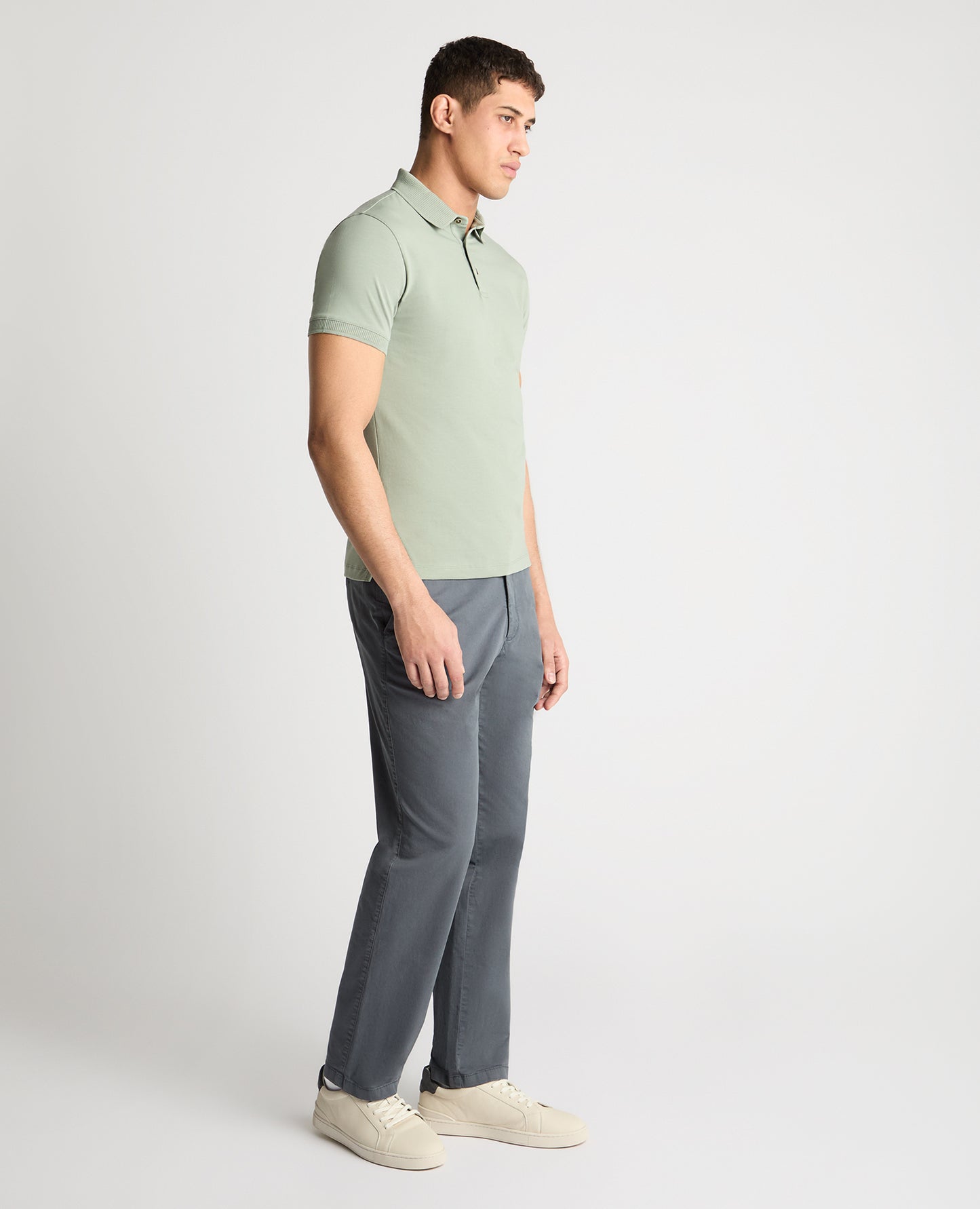 Tapered Fit Cotton-Stretch Polo Shirt