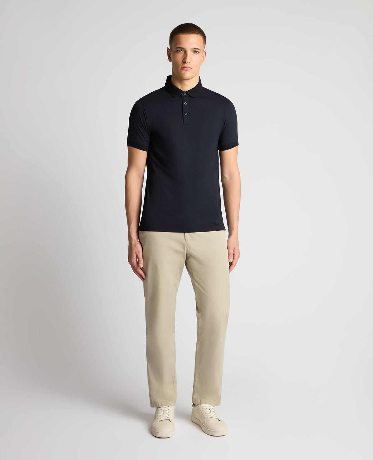 Man wearing a navy jumper