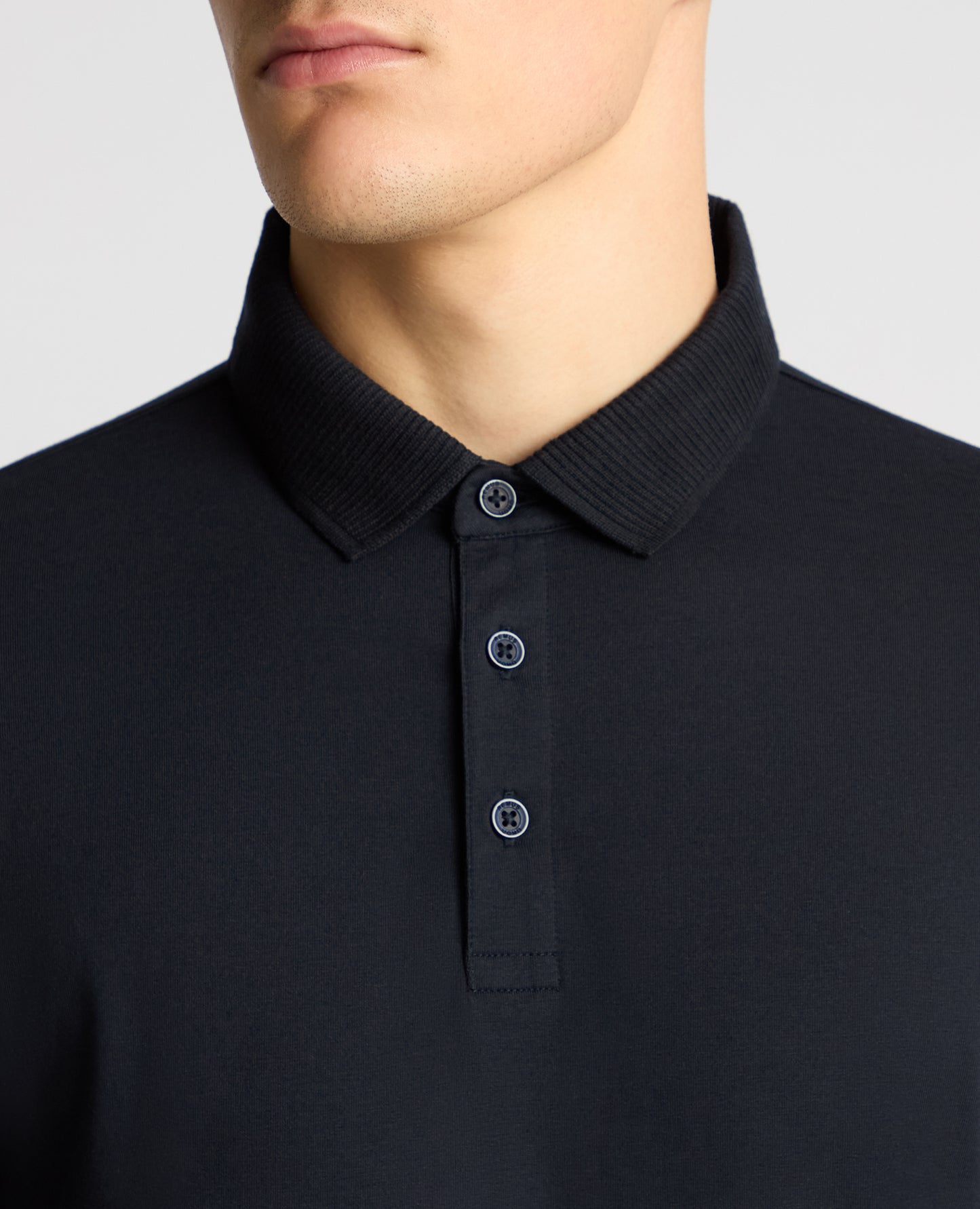 Tapered Fit Cotton-Stretch Polo Shirt