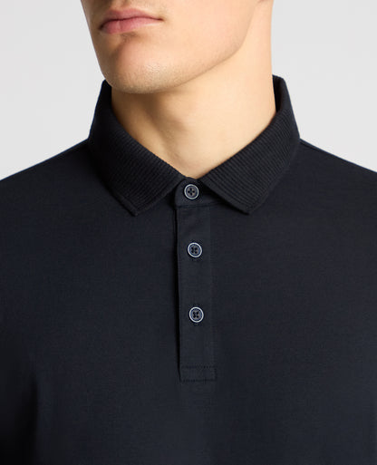 Tapered Fit Cotton-Stretch Polo Shirt