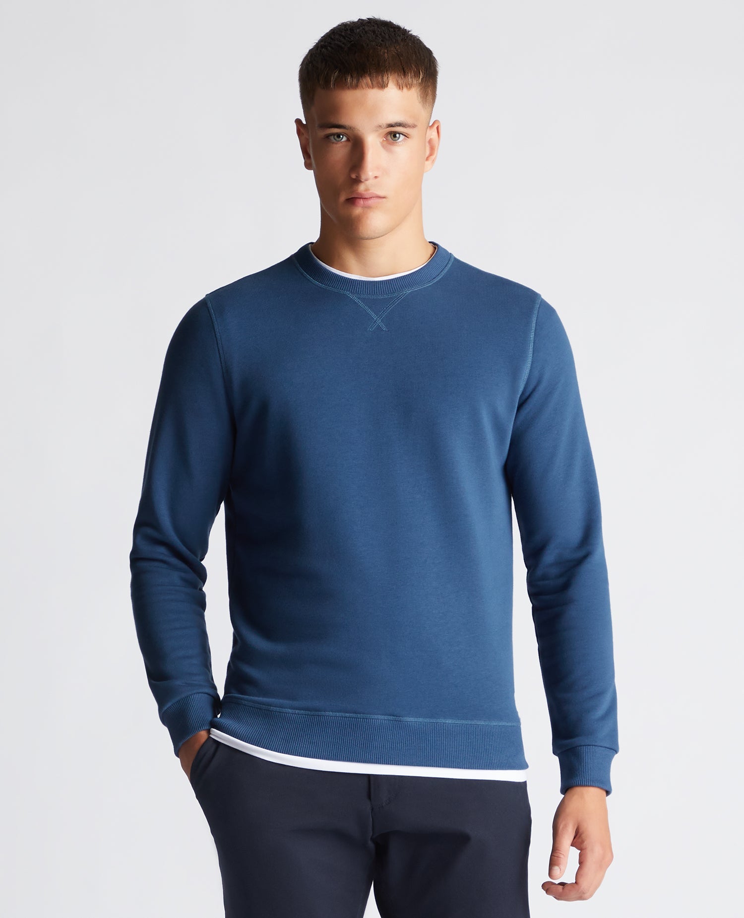 Tapered Fit Cotton-Blend Sweatshirt