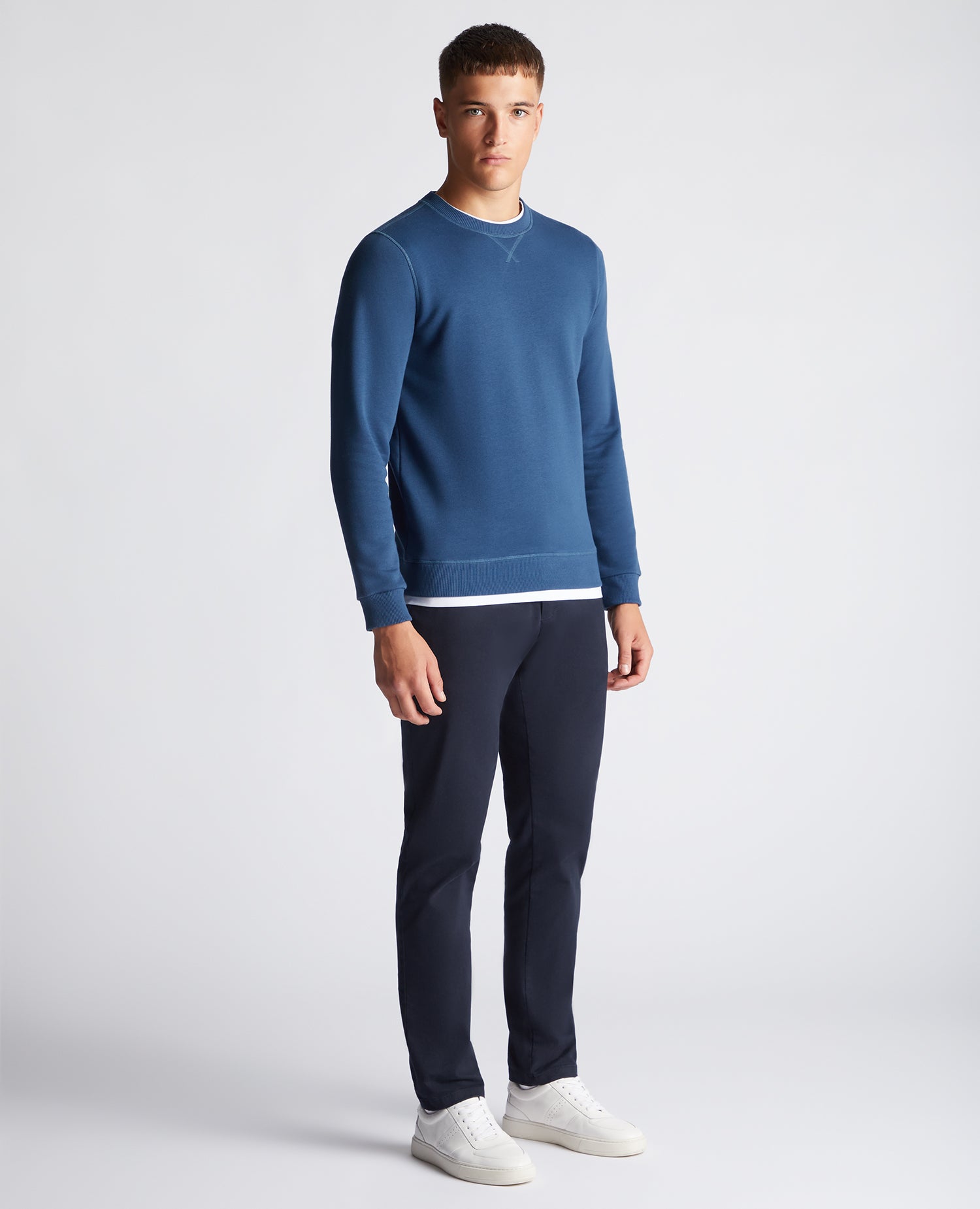 Tapered Fit Cotton-Blend Sweatshirt