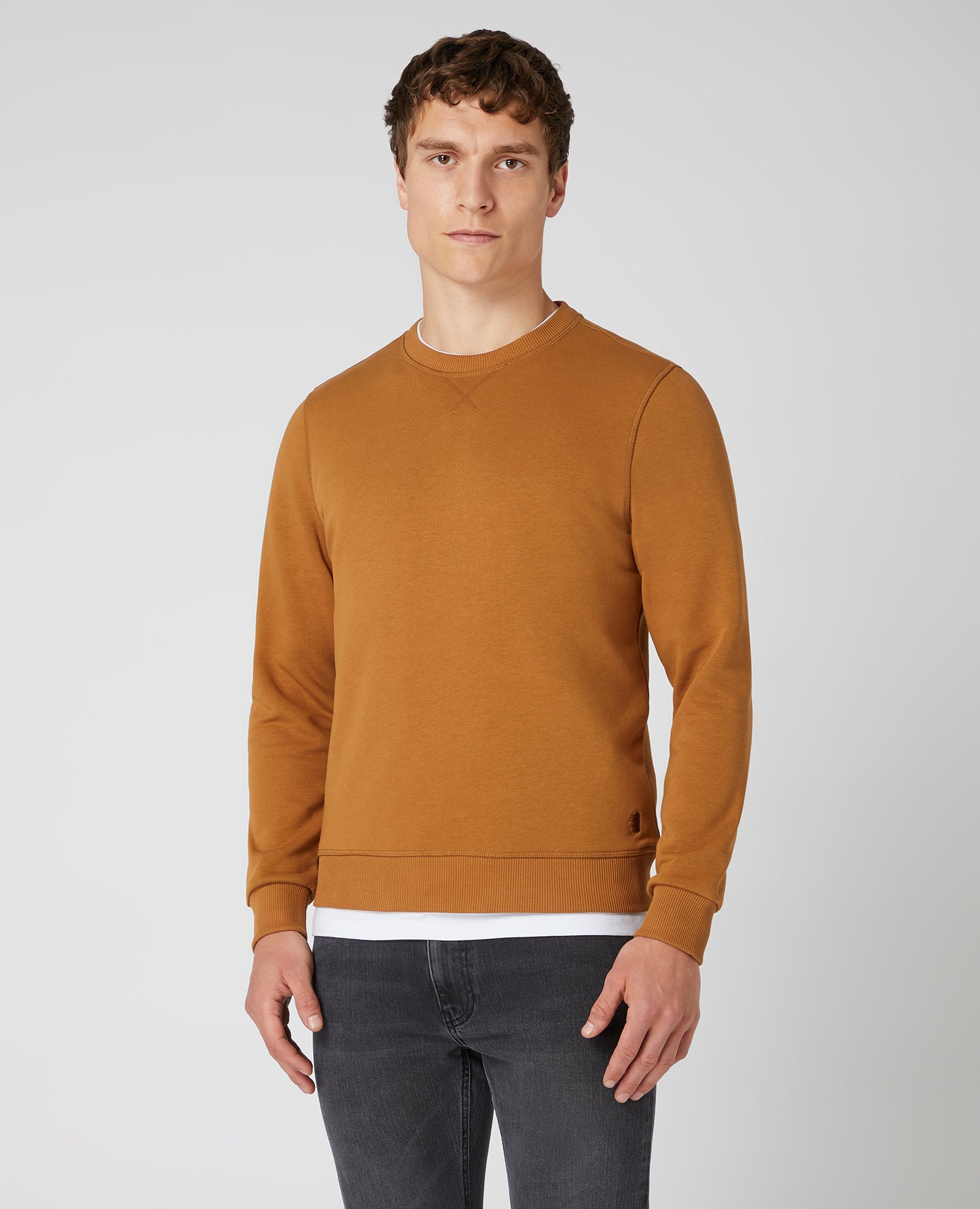 Tapered Fit Cotton-Blend Sweatshirt