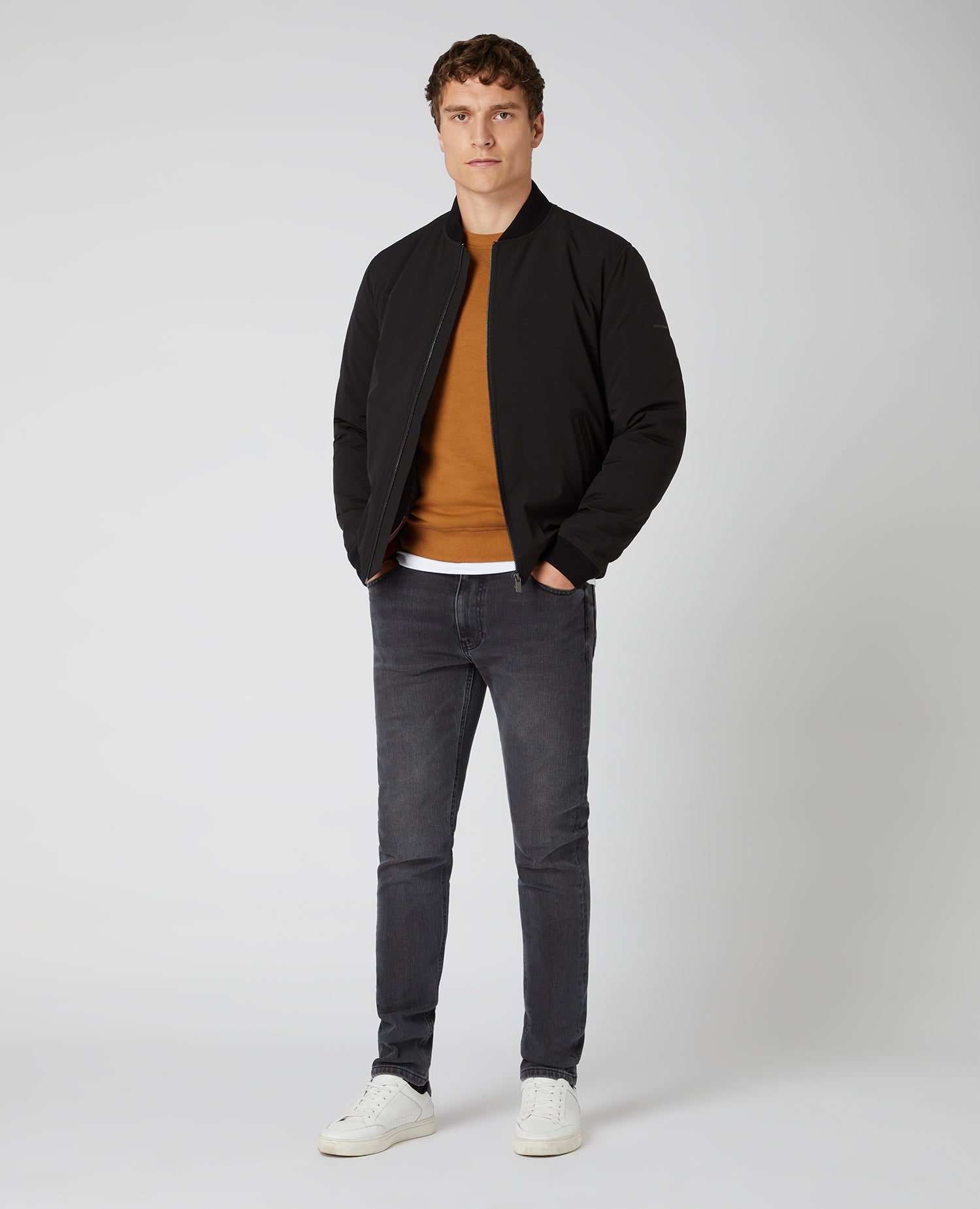 Tapered Fit Cotton-Blend Sweatshirt