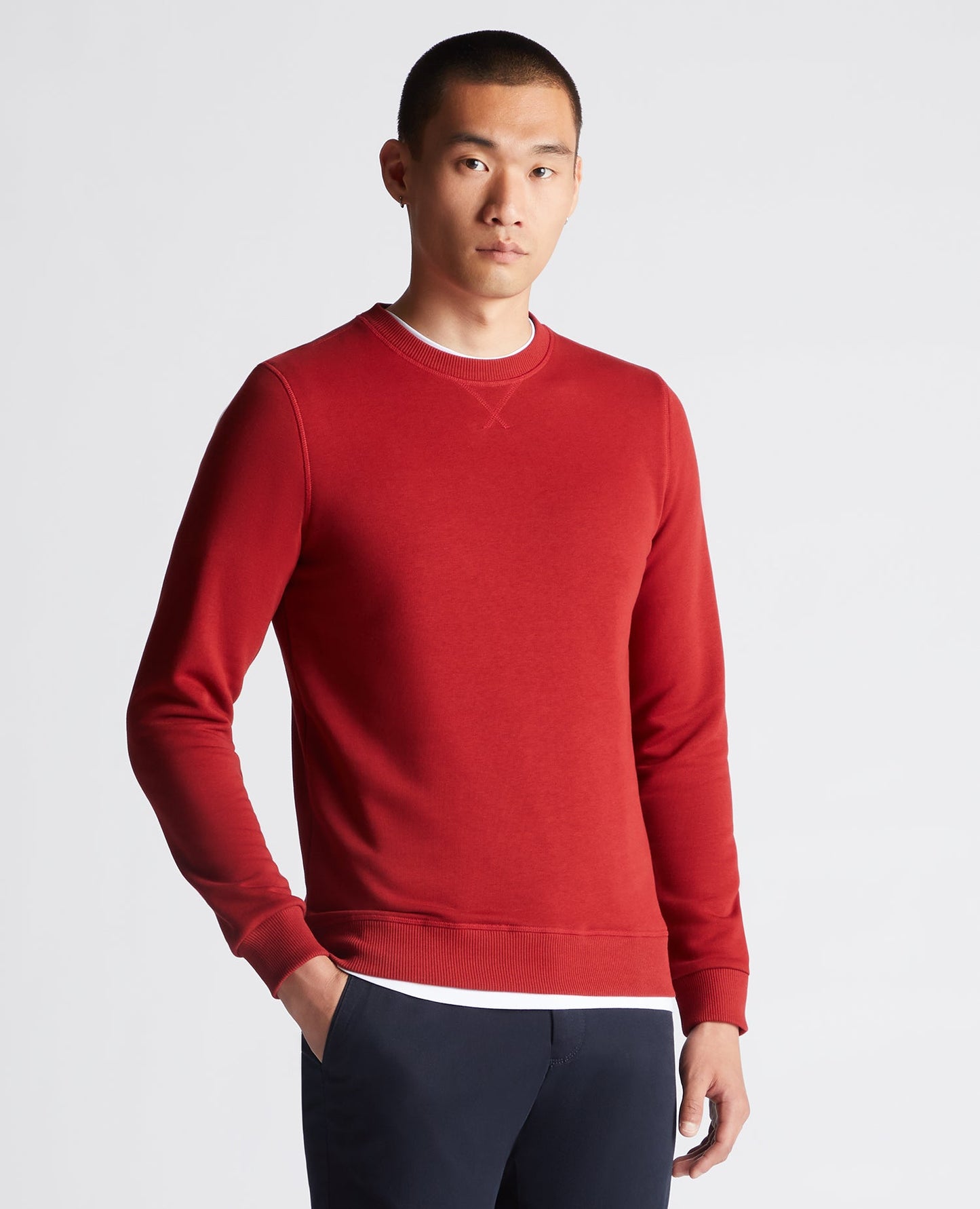 Tapered Fit Cotton-Blend Sweatshirt