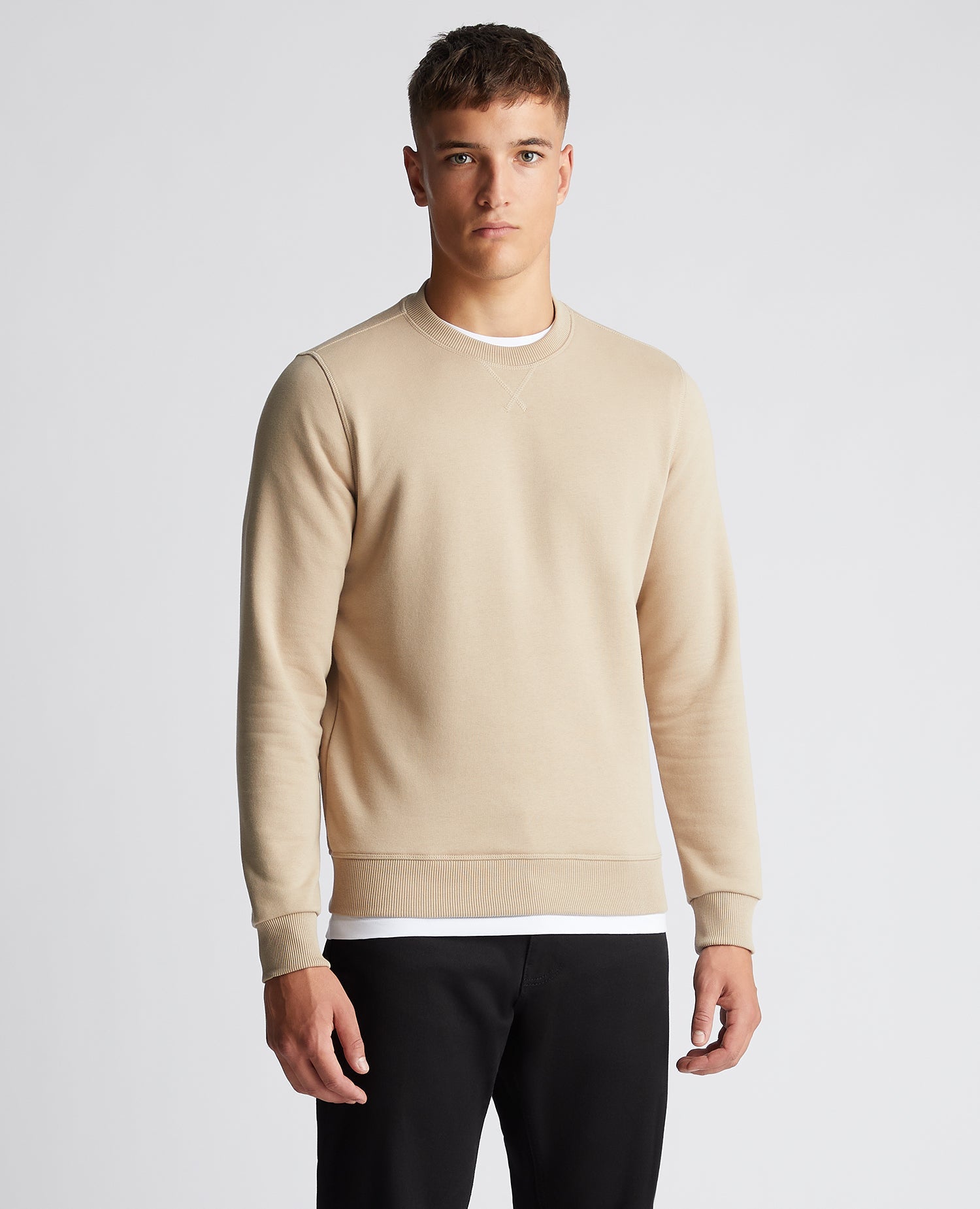 Tapered Fit Cotton-Blend Sweatshirt