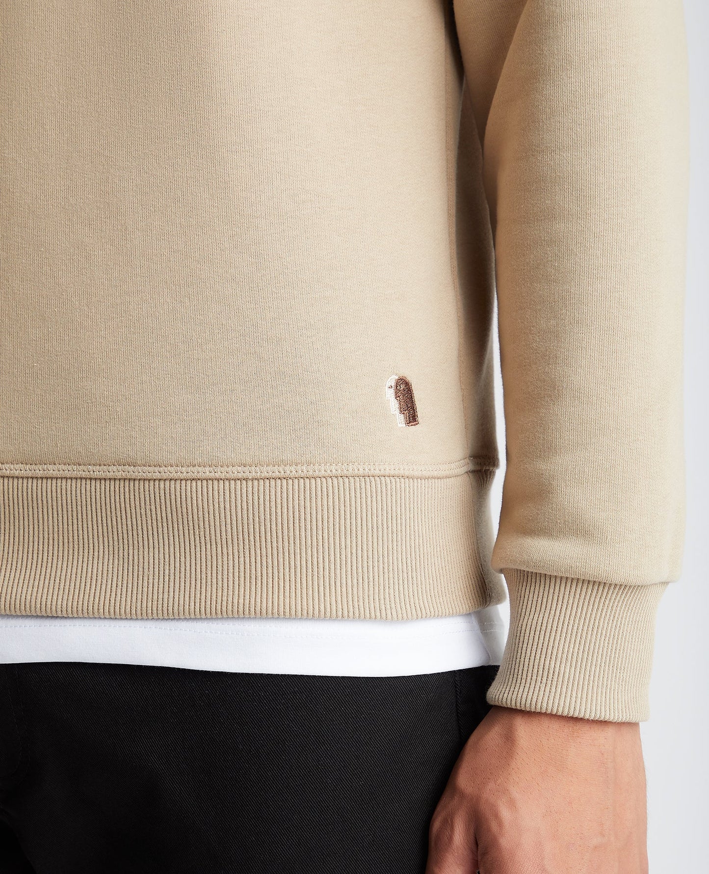 Tapered Fit Cotton-Blend Sweatshirt