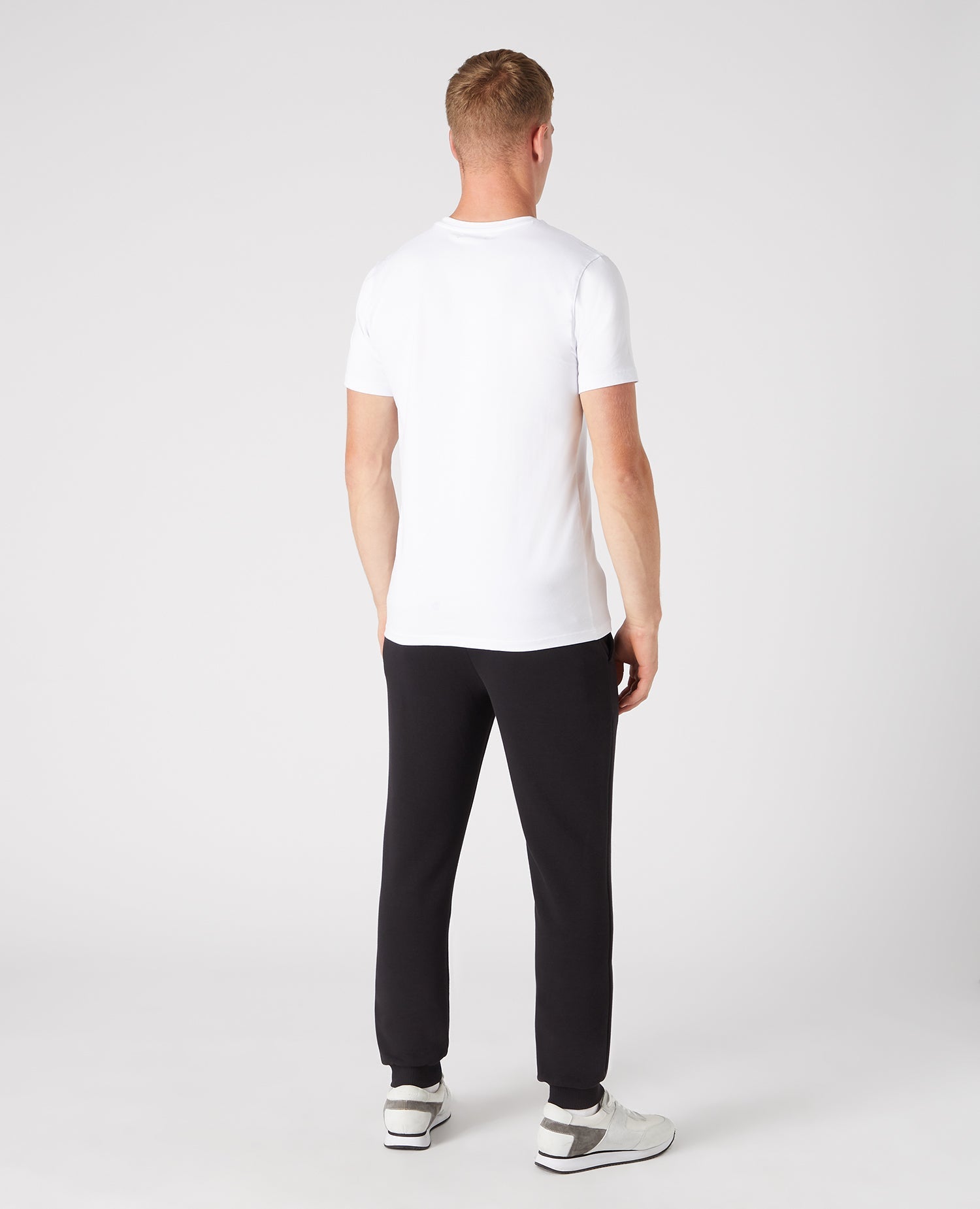 Tapered Fit Cotton-Blend Jogger Bottoms