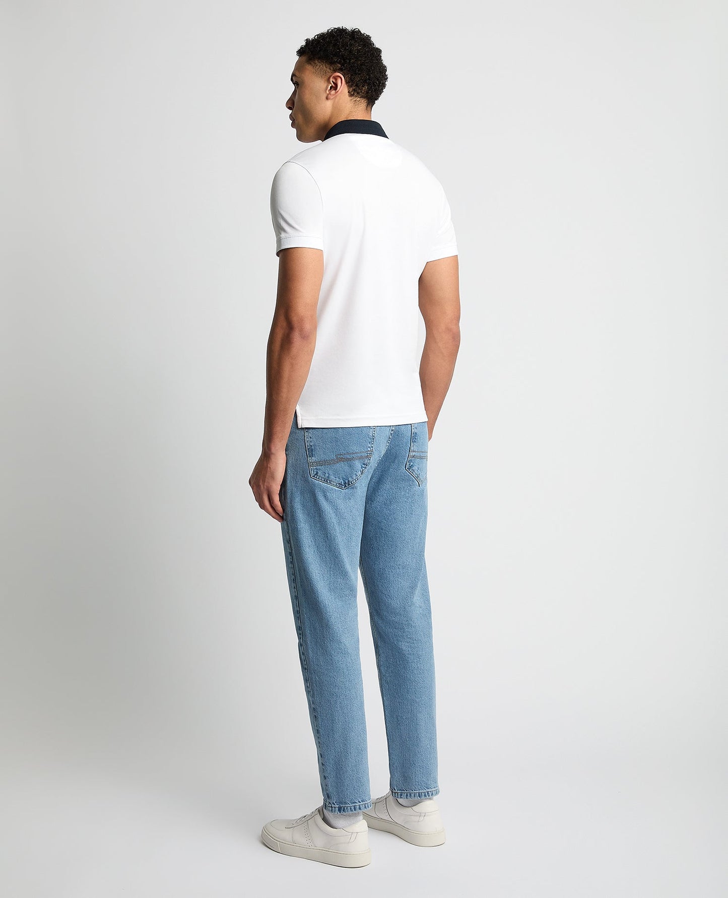 Tapered Fit Cotton-Blend Polo Shirt