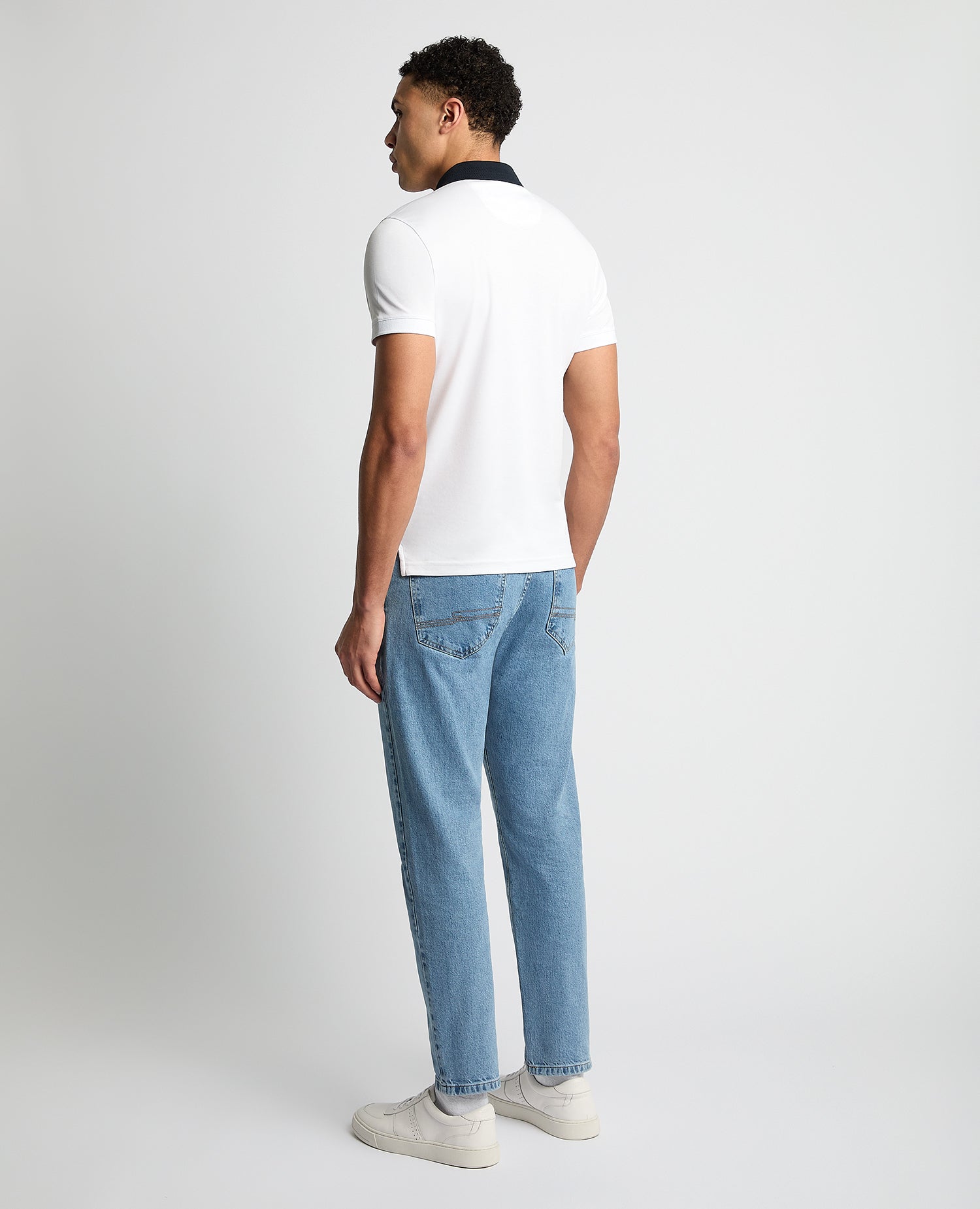 Tapered Fit Cotton-Blend Polo Shirt