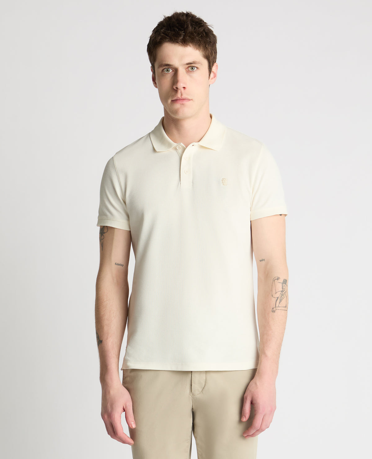Man wearing a cream jumper