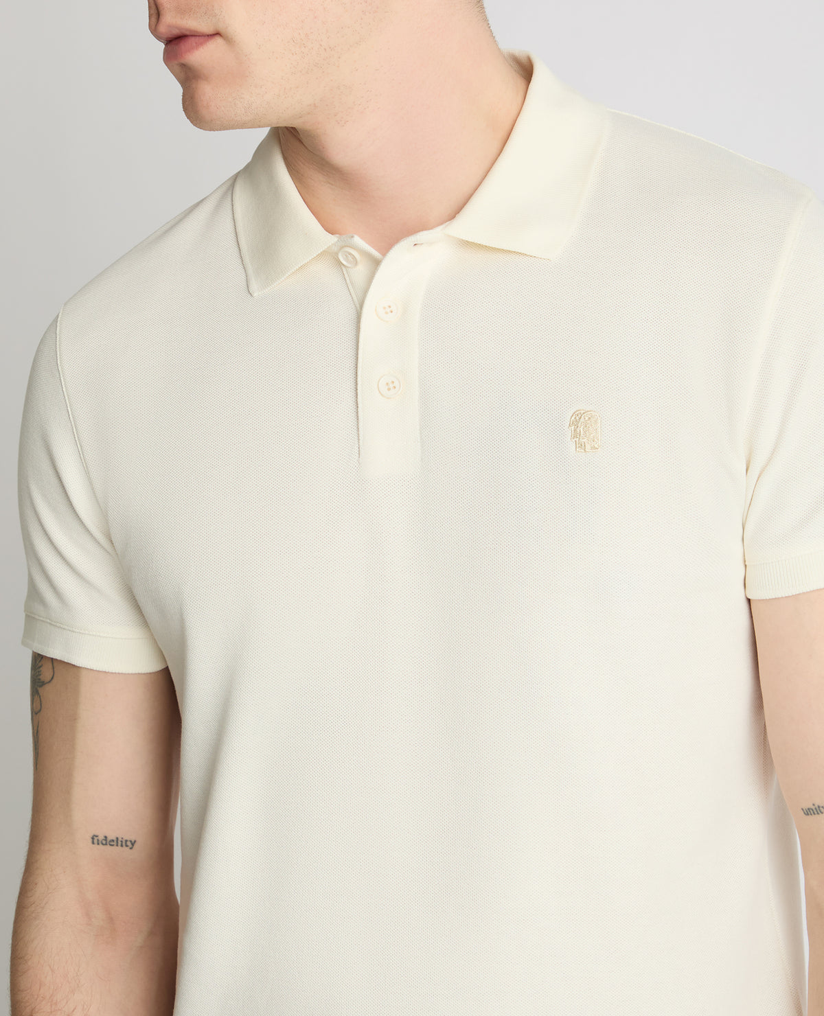 Man wearing a cream jumper