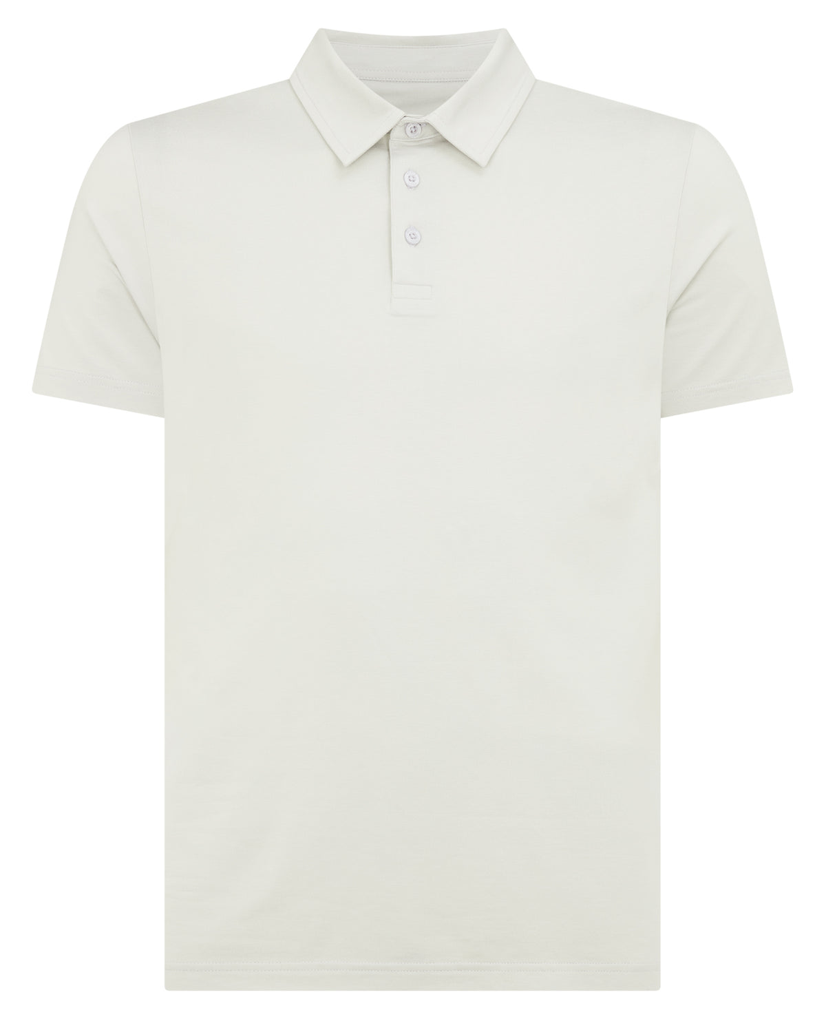 Man wearing a grey Relaxed Fit Tencel Polo