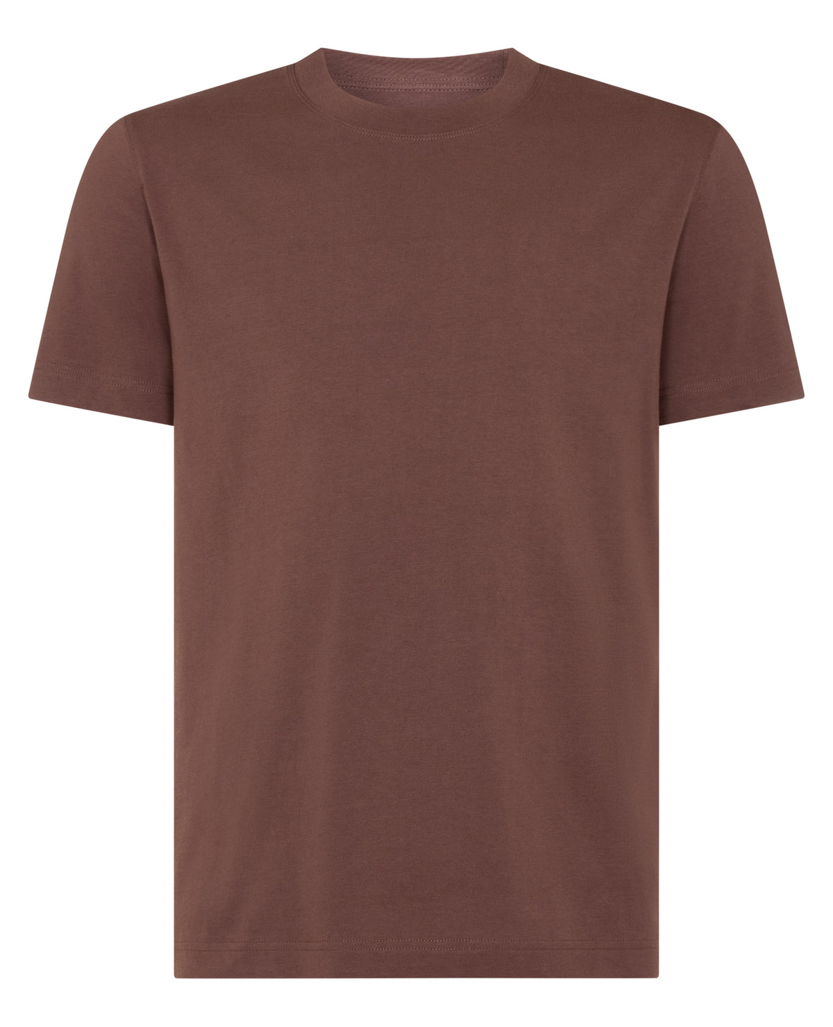 Man wearing a brown Relaxed Fit Organic Cotton T-Shirt
