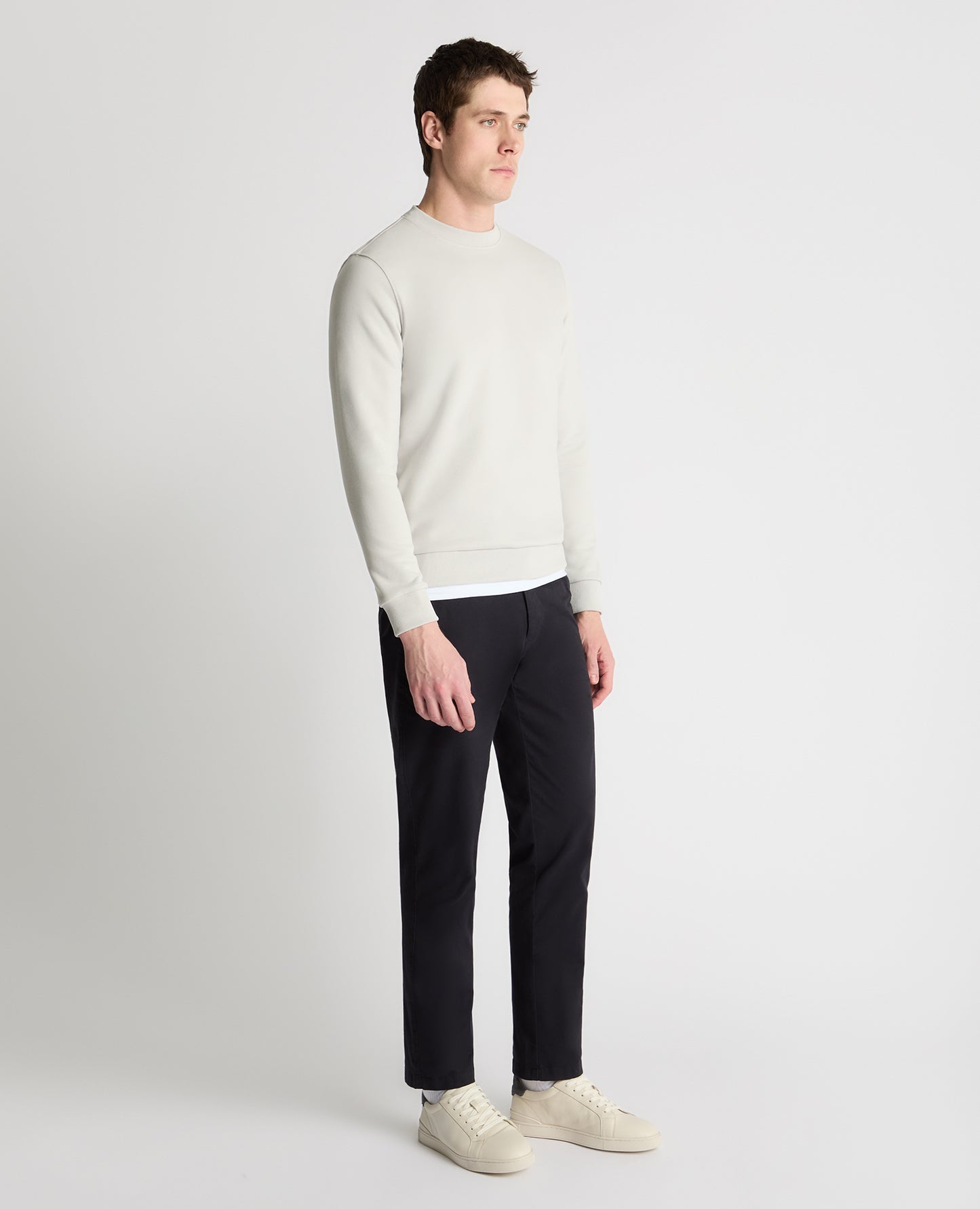 Crew Neck Terry Embroidered Sweatshirt