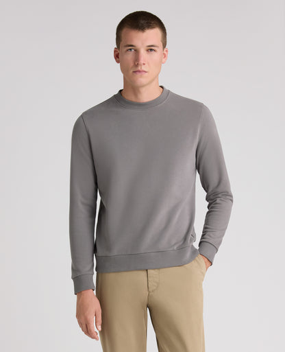 Grey Embroidered Terry Sweatshirt
