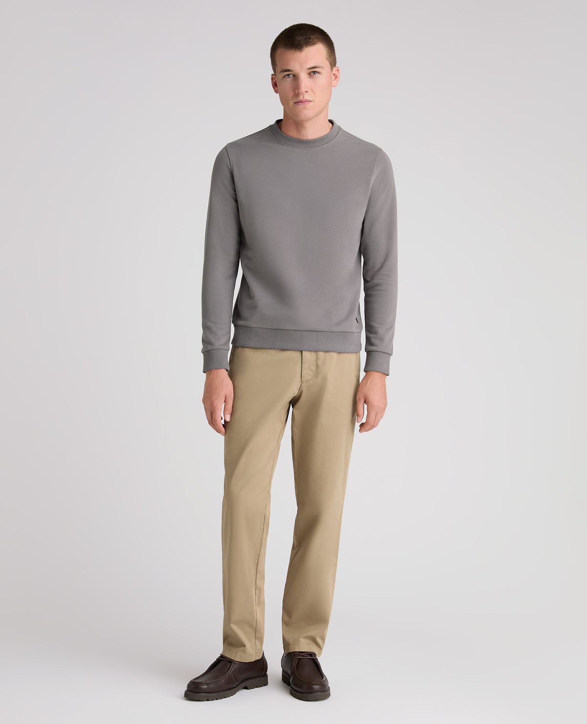 Grey Embroidered Terry Sweatshirt