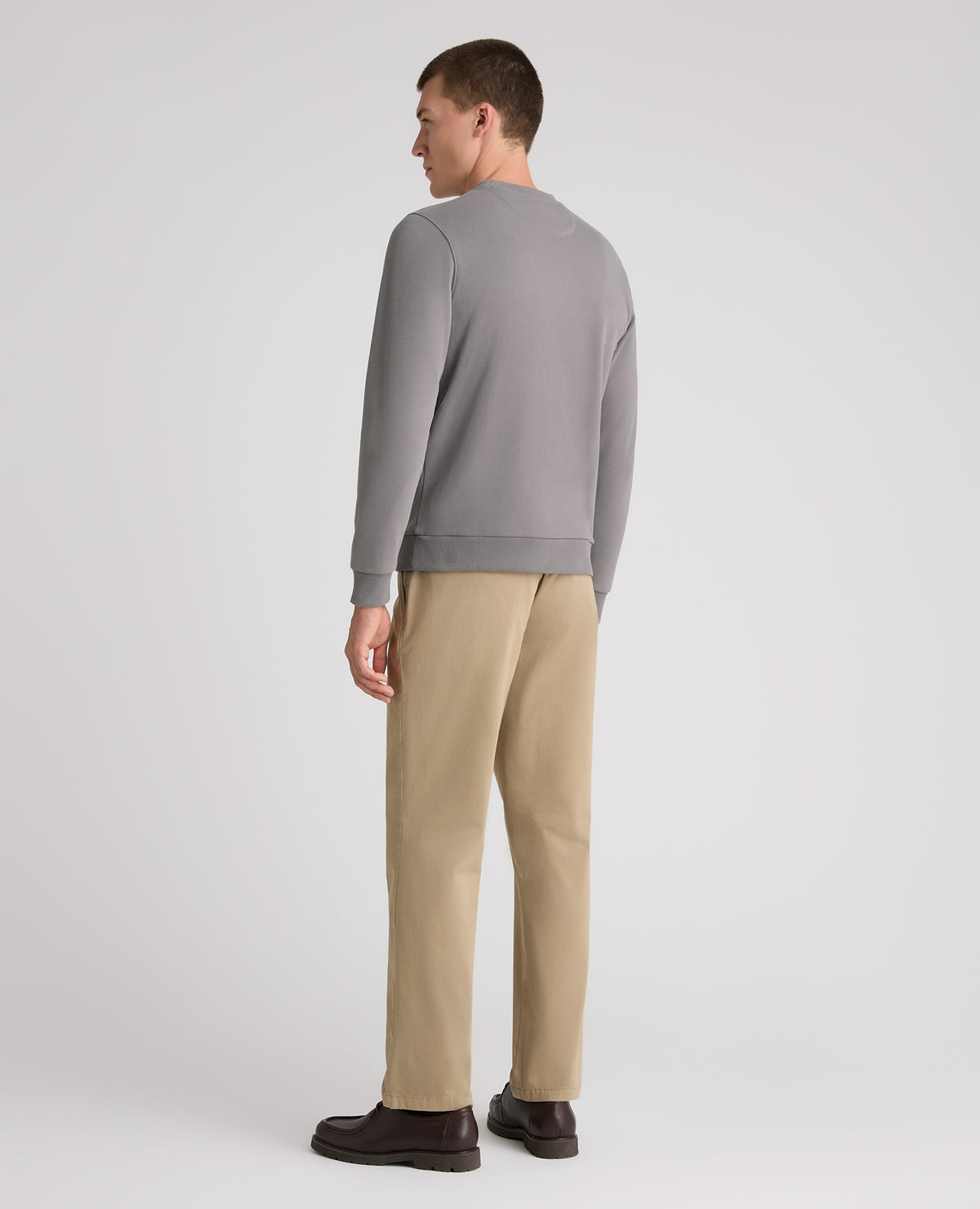 Grey Embroidered Terry Sweatshirt