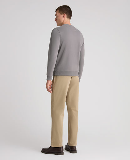 Grey Embroidered Terry Sweatshirt