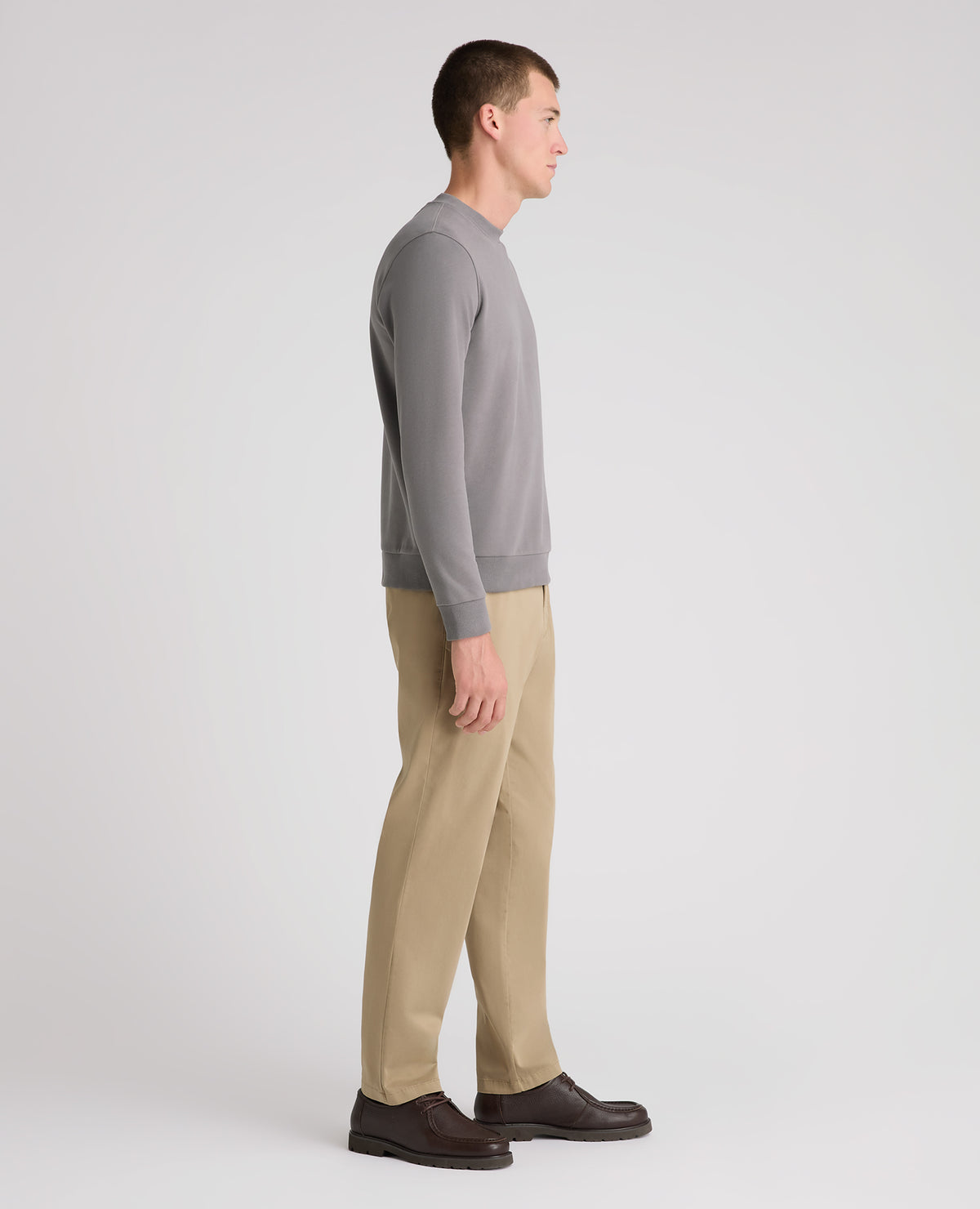 Grey Embroidered Terry Sweatshirt