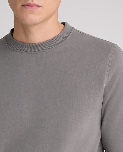 Grey Embroidered Terry Sweatshirt