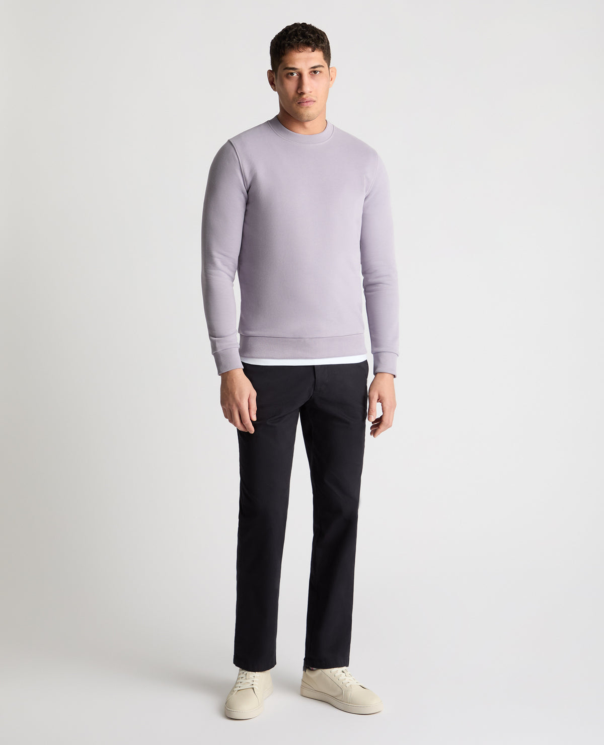 Man wearing a purple  jumper