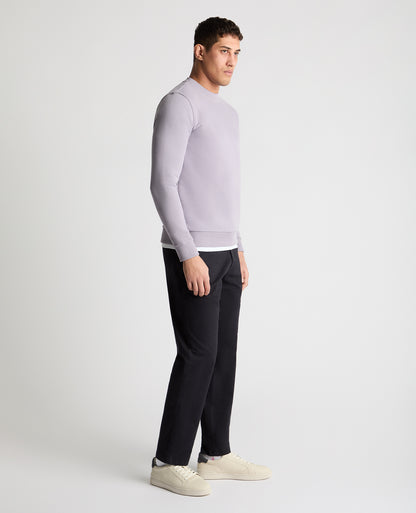 Man wearing a purple  jumper