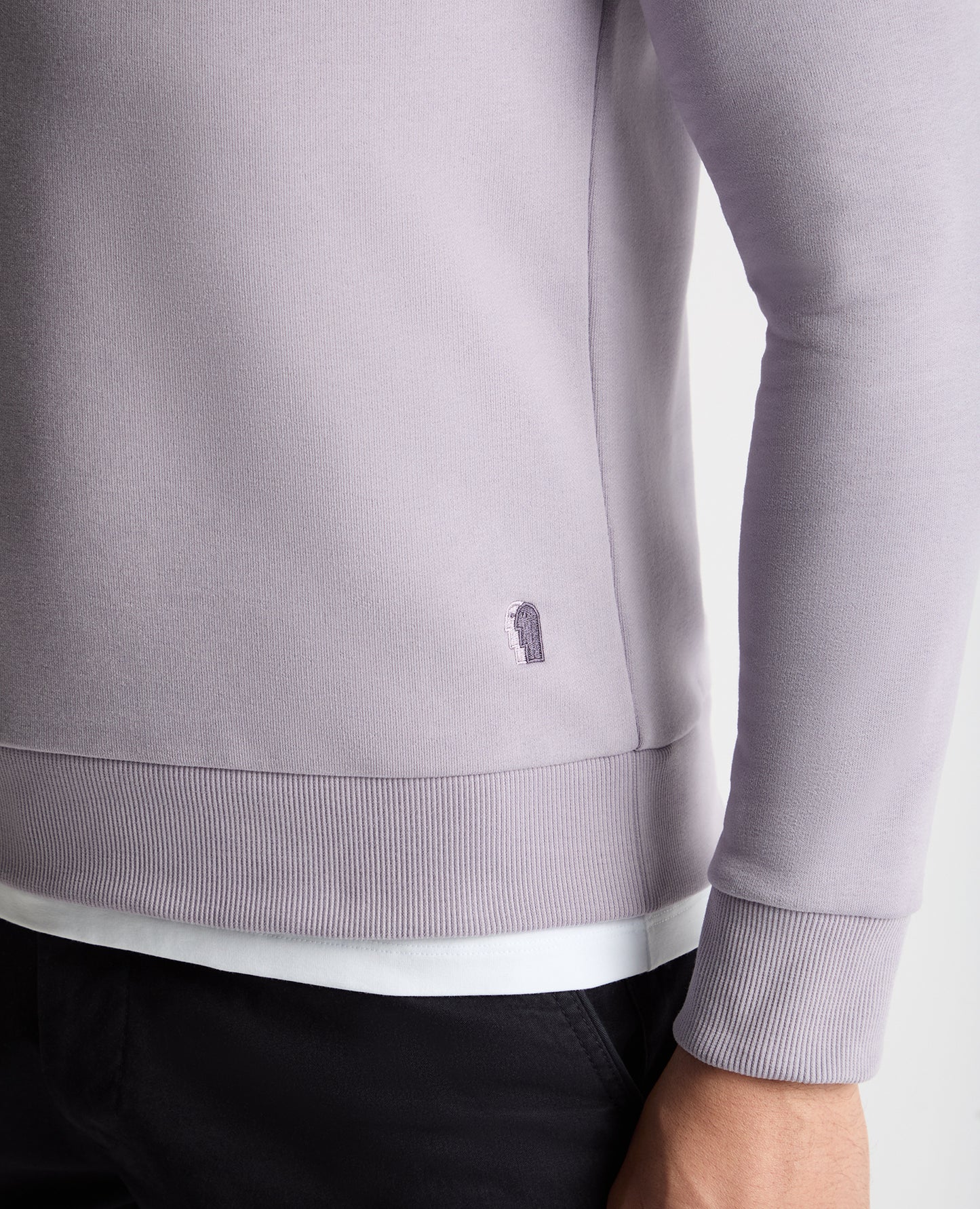 Crew Neck Terry Embroidered Sweatshirt