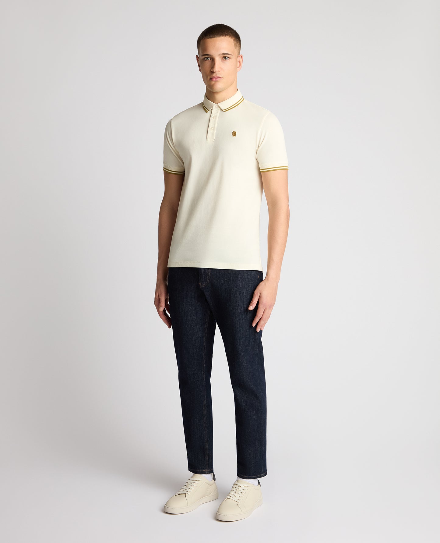 Tapered Fit Cotton-Stretch Polo Shirt
