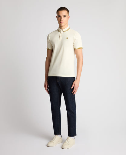 Tapered Fit Cotton-Stretch Polo Shirt
