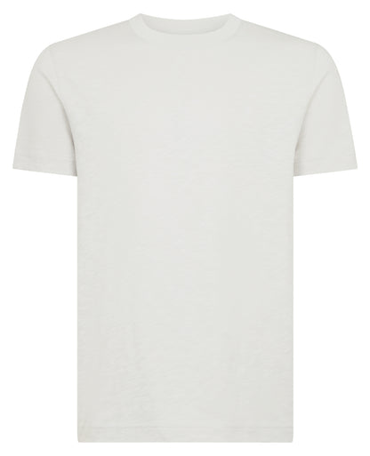 Crew Neck Slub Yarn Jersey T-Shirt