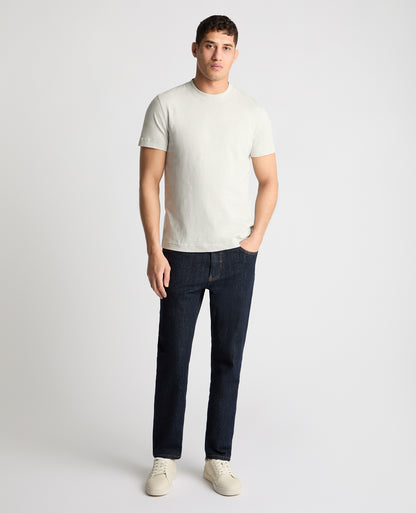 Crew Neck Slub Yarn Jersey T-Shirt
