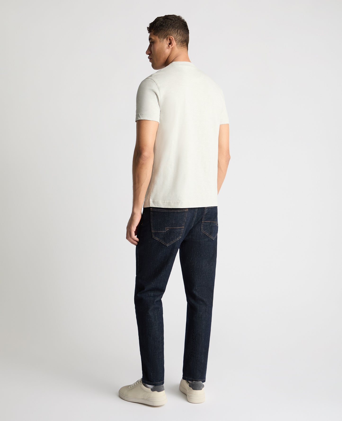 Crew Neck Slub Yarn Jersey T-Shirt