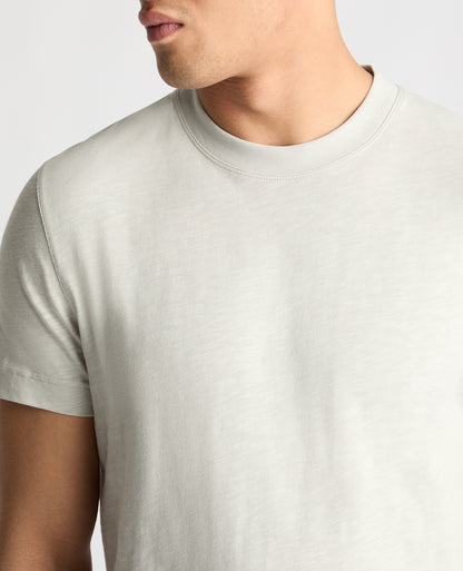 Crew Neck Slub Yarn Jersey T-Shirt
