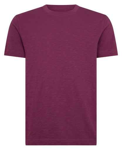 Crew Neck Slub Yarn Jersey T-Shirt