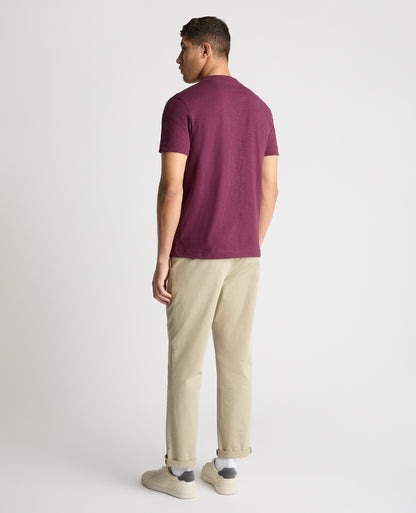 Crew Neck Slub Yarn Jersey T-Shirt