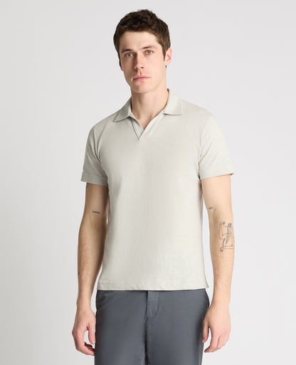 Slub Yarn Jersey Polo Shirt