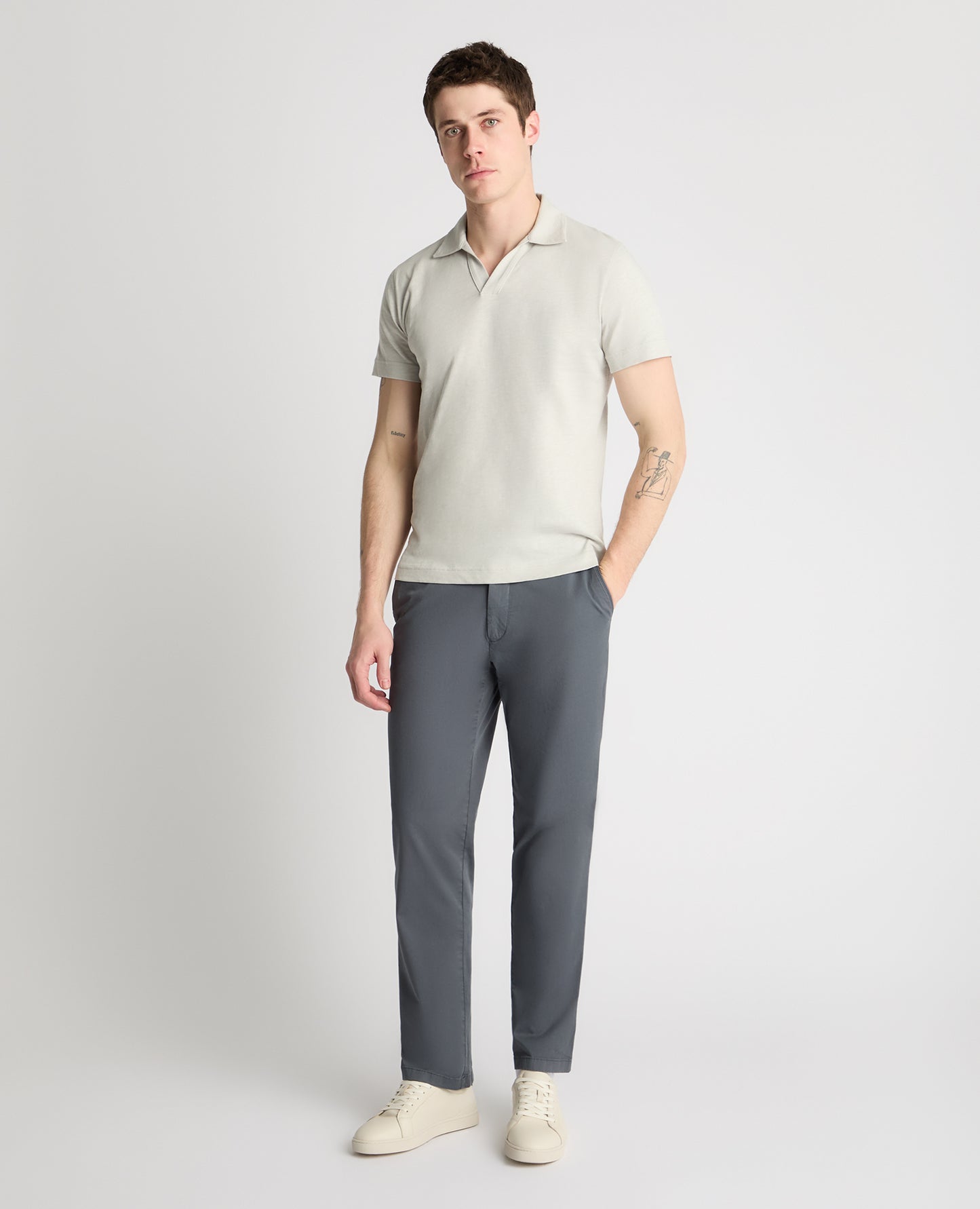 Slub Yarn Jersey Polo Shirt