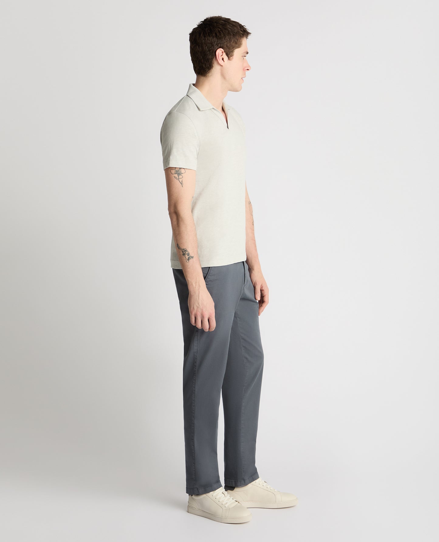 Slub Yarn Jersey Polo Shirt