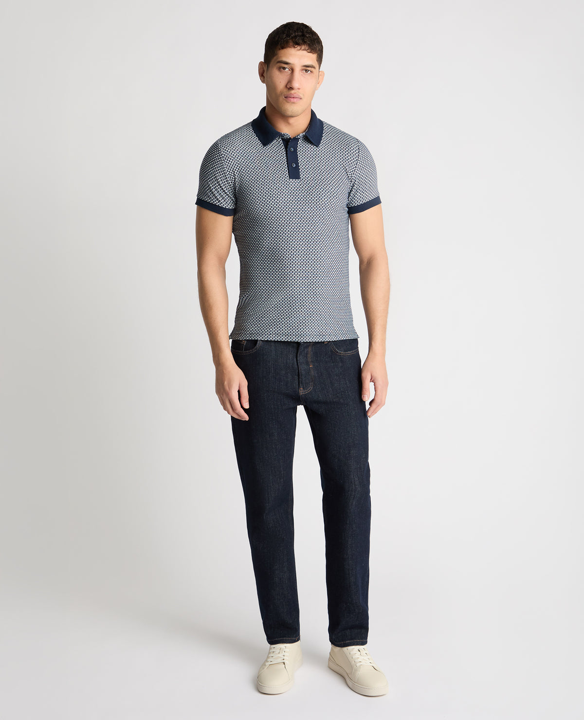 Man wearing a blue jumper
