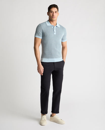 Man wearing a blue jumper